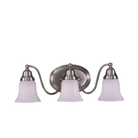 3-Light Polished Nickel Magnolia Sconce